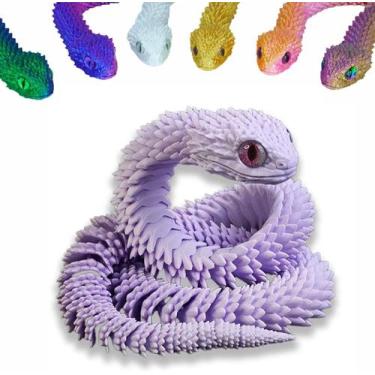 Imagem de Brinquedo impresso em 3D Snake Animals Pet Movable Joint Fidget Toys -