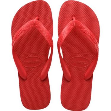 Imagem de Chinelo Havaianas Tradicional TOP Unissex Original Cor:Vermelho-RubiTa