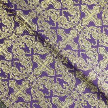 Imagem de Tecido Litúrgico Brocado Roma 1,00 m x 1,5m larg des 3708B - Roxo - Ma