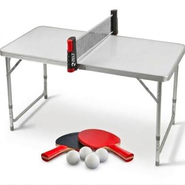 Imagem de Mesa Dobrável em Alumínio Vira Maleta Camping 120cm x 60cm com Kit Pin
