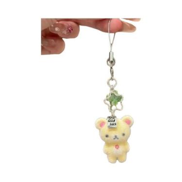 Imagem de Chaveiro De Resina De Desenho Animado Urso Rilakkuma Fofo Com Pelúcia 