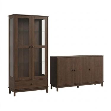 Imagem de Cristaleira 1964 E Buffet Balcao 1962 Madeira Macica Taeda Festra