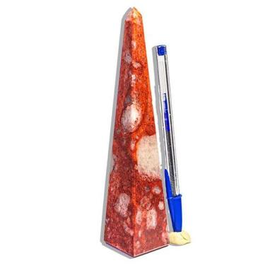Imagem de Obelisco Hematoide Multicor 16 a 18 cm 400 a 500 g - Tipo B - Cristais
