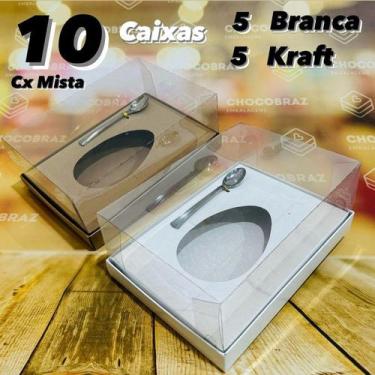 Imagem de KIT 5~20 CAIXAS PARA OVO DE PÁSCOA AJUSTAVEL 250/350/500g BRANCA OU KR