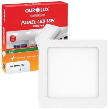 Imagem de Painel Luminária Superled de Sobrepor 18W 4000K Quadrado Ourolux