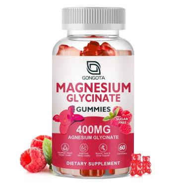 Imagem de Gomas De Glicinato De Magnésio Gongota 400Mg Com 100Mg L-T-Unissex