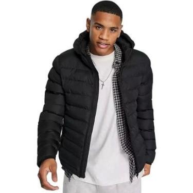Imagem de Jaqueta Puffer Capuz Removível Casaco Bobojaco Masculino Com Bolsos-Masculino