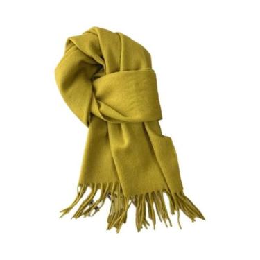 Imagem de Cachecol Feminino Longo De Lã E Caxemira Quente Para Inverno, Xale Sól