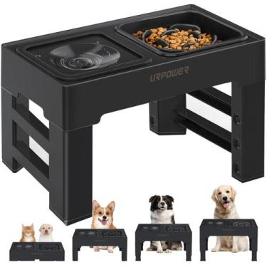 Imagem de Taças Elevadas para Cães com Alimentação Lenta URPOWER - 2 em 1 para T