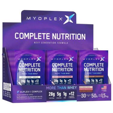 Imagem de Complete Whey Protein Nutrition 50g Box 30 Sache 1,5Kg Myoplex-Unissex