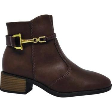Imagem de Bota Feminina Casual Dia a Dia Passeio Trabalho Cano Baixo Salto Bloco Médio Com Zíper...
