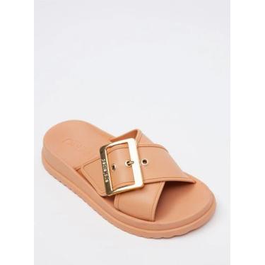 Imagem de Chinelo Petite Jolie Ajustável Confortável Feat PJ7482, Avelã, 35