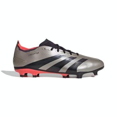 Imagem de Chuteira Adidas Predator League Campo Prata - Masculina, 42, Prata