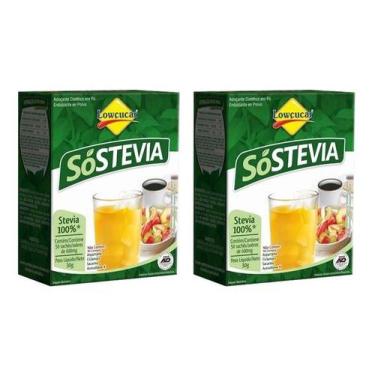 Imagem de Adoçante Sóstevia 50 Sachês 600mg - Lowçucar Kit Com 2 Und.