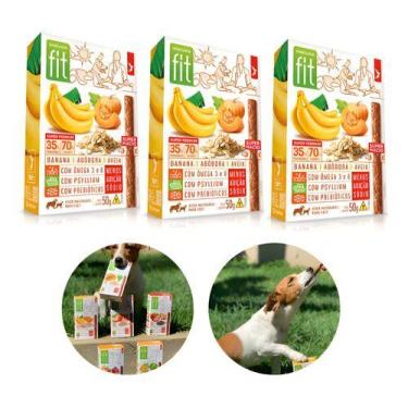 Imagem de Kit 3 Petisco Fit Pet Banana Abobora Aveia 50g Spin