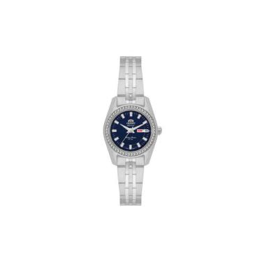 Imagem de Relogio orient automatico azul metal prata nh6ss006 d1sx, PRATA