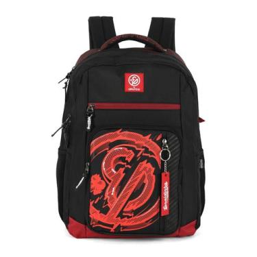 Imagem de Mochila Costas Enaldinho Escolar Juvenil Up4You Reforçada, Vermelho