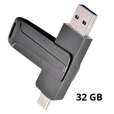 Imagem de Pen Drive 32GB Duplo 2 em 1 USB-C e USB-A Alta Velocidade - Dexin