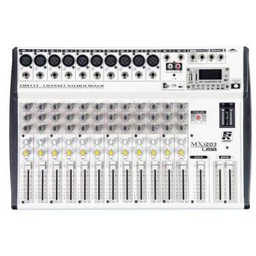 Imagem de Mesa De Som Analógica Com 12 Canais MX1203 USB - STANNER - Staner