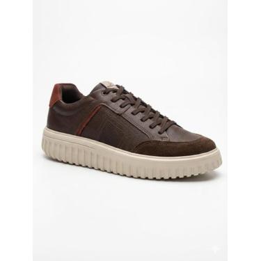 Imagem de Sapatênis Masculino Ferracini Still Couro 8102-683, 40, Café