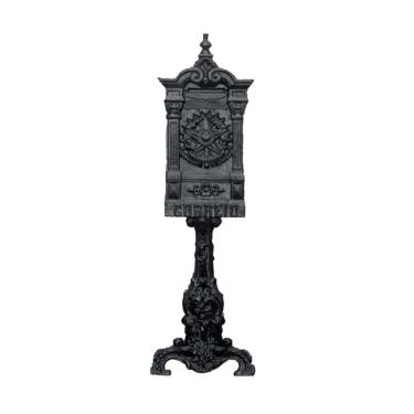 Imagem de Caixa de Correio Colonial Brasão Pequena com Pé em Ferro Fundido para Fachada Fundição Unicláudio