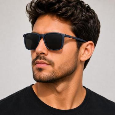 Imagem de Óculos De Sol Polarizado Original Vinkin Quadrado Uv400 431 Preto hast