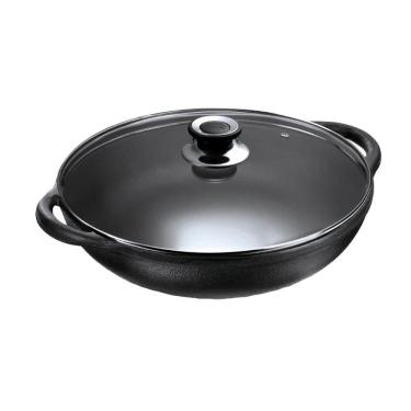 Imagem de Panela Parmegiana Alca Ferro Fundido 3L Distribuicao Uniforme para Fogao Forno Churrasqueira Preto Panela Mineira