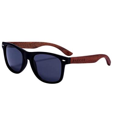 Imagem de Óculos de Sol Barcur Design Estilo Madeira Nogueira Oculos Artesanal Polarizados com Proteção Uv400 BC2140 (C1 Walnut)