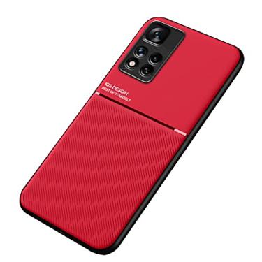 Imagem de Kepuch Mowen Capa para Xiaomi Redmi Note 11 Pro 5G(China)/Note 11 Pro+ - Case Placa de Metal Embutida para Xiaomi Redmi Note 11 Pro 5G(China)/Note 11 Pro+ - Vermelho
