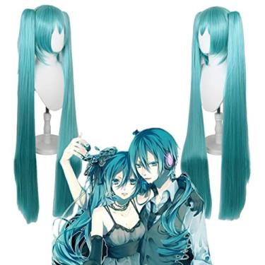 Imagem de Peruca de cosplay azul água Hatsune Miku peruca Cos