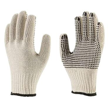 Imagem de Luva Tricotada Pigmentada Emborrachada Segurança Antiderrapante Reforçada EPI Algodão