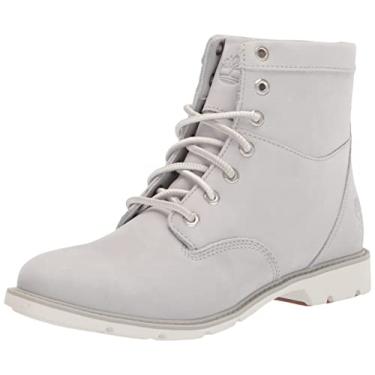 Imagem de Timberland Bota feminina Campton à prova d'água 15 cm, Nobuck cinza claro, 9.5