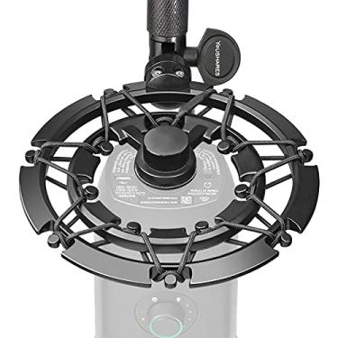 Imagem de YOUSHARES Suporte de choque Blue Yeti X, o suporte de choque de liga mais recente reduz a vibração e o ruído de choque correspondente ao suporte de microfone boom braço, projetado para microfone azul