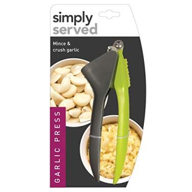 Imagem de Simply Served Espremedor de alho, padrão, cinza e verde