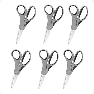 Imagem de 6pcs Pequenas tesouras artesanais multiuso para escritório Escola Escola de costura de tecido de tecido de corte de papel, tesouras afiadas de aço inoxidável para escritório