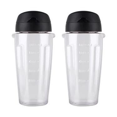 Imagem de 2 peças de peças de reposição para copos da Joyparts com tampas de 505 ml, acessório para mamadeira lisa compatível com liquidificador Oster Classic Series