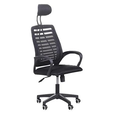 Imagem de cadeira de escritório Poltrona Ergonomia Cadeira de mesa para computador com encosto alto Cadeira giratória de tecido Cadeira de trabalho Cadeira de jogo Cadeira (cor: preto) needed