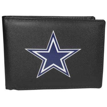 Imagem de Carteira masculina NFL Siskiyou Sports Dallas Cowboys dobrável logotipo grande tamanho único preta