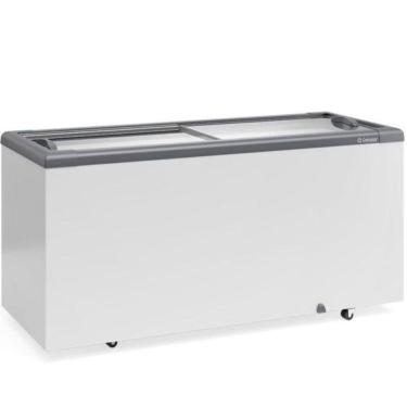 Imagem de Freezer Plano Vidro Reto Deslizante Com Led Ghd500l Gelopar Expositor 500 Litros Cinza 220v