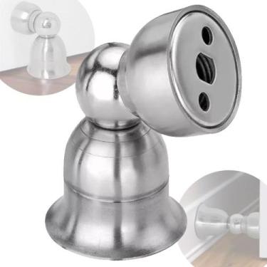 Imagem de Prendedor Slim Fixador Trava Portas Magnético Aço Escovado - Fabio Fer