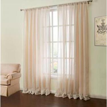 Imagem de Cortina Voil Quarto Bebe 6m X 2,80m P Varao - Chrisney Bordados, Palha