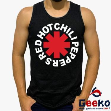 Imagem de Regata Red Hot Chili Peppers 100% Algodão Rock Geeko, Preto, G3