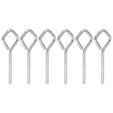 Imagem de HARFINGTON 6 chaves sextavadas para cães de 1/20.3 cm SAE chave inglesa de metal para porta de cachorro com laço completo de diamante para dispositivos de saída de emergência com barra de pressão, tom