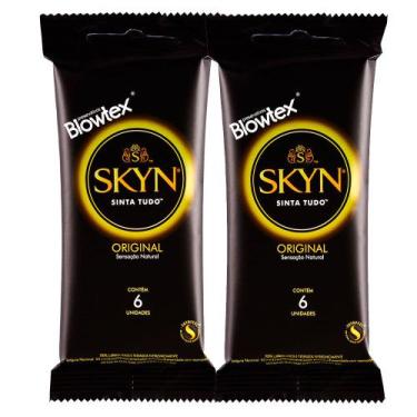 Imagem de Kit 2 Preservativo Blowtex Skyn 6 Unidades