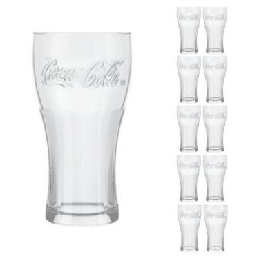 Imagem de 10 Copos de Vidro 470ml Contour Coca Cola Cristal Luxo Nadir - NADIR F