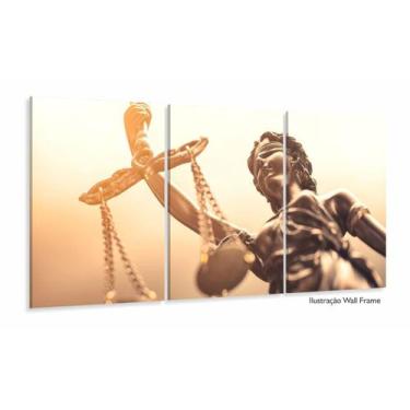 Imagem de Quadro Escritório Advocacia Deusa Justiça Mosaico 3 peças - Wall Frame
