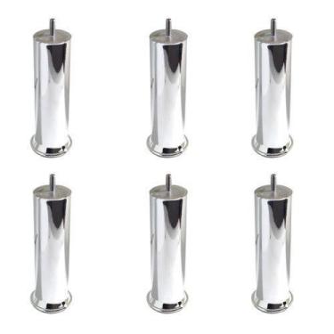 Imagem de Kit 12 Pés Metalizados para Cama Box Queen Altura de 18 cm S por Pé, M