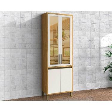 Imagem de Paneleiro De Cozinha Cristaleira Tempranillo C- 4 Portas (2 C- Vidro Reflecta) 70x230cm...