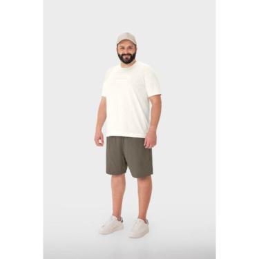 Imagem de Camiseta Masculina Manga Curta Plus Malwee Ref. 123787, Off white, G3