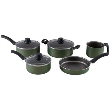 Imagem de Jogo de Panelas Eirilar de Alumínio Verde 5 Peças Esmeralda, Verde, 5